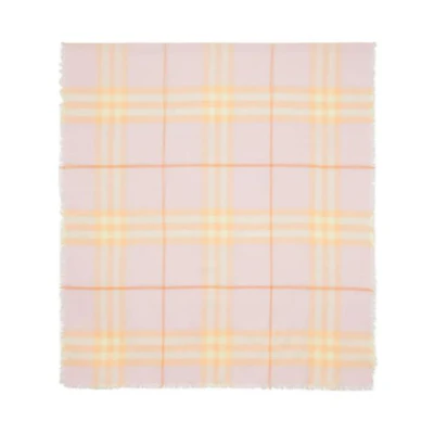 (Women) Burberry Pink Logo Embellished Cashmere Scarf. 80801021