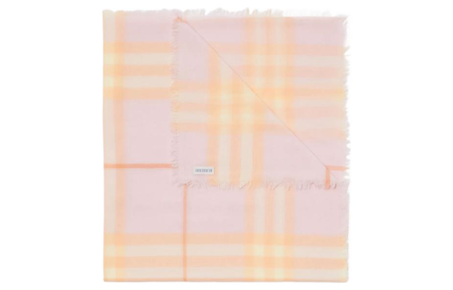 (Women) Burberry  Pink Logo Embellished Cashmere Scarf. 80801021 圖 3