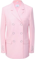 (Women) Burberry Pink Solid Double-Breasted Long Sleeve Casual Blazer 80304021 (Women) Burberry Pink Solid Double-Breasted Long Sleeve Casual Blazer 80304021