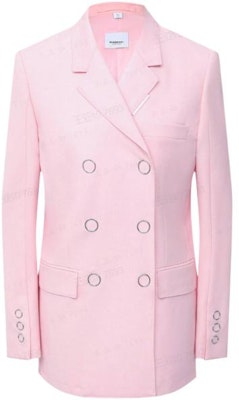 (Women) Burberry Pink Solid Double-Breasted Long Sleeve Casual Blazer 80304021 Order (Women) Burberry Pink Solid Double-Breasted Long Sleeve Casual Blazer 80304021