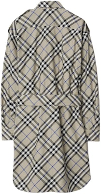 (W) 博柏利格纹长袖系带连衣裙苔藓绿 80907171 Lookbook (W) 博柏利格纹长袖系带连衣裙苔藓绿 80907171