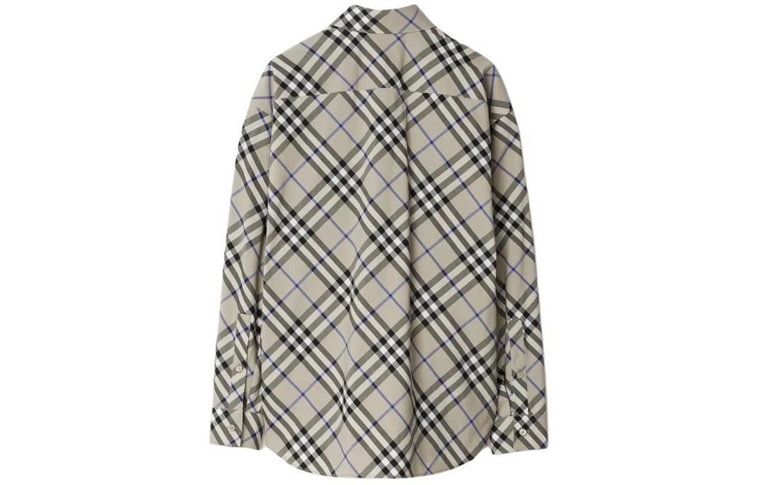 Lookbook (Women) Burberry  Plaid Print Long Sleeve Shirt Moss Green. 80876421