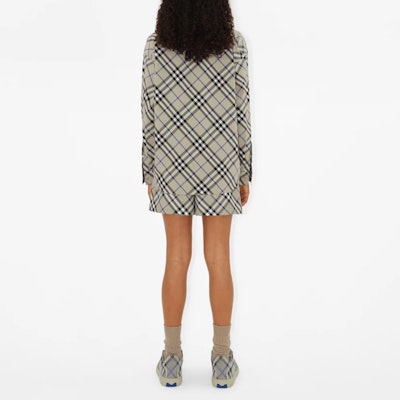 (Women) Burberry Plaid Print Long Sleeve Shirt Moss Green. 80876421 Purchase (Women) Burberry Plaid Print Long Sleeve Shirt Moss Green. 80876421