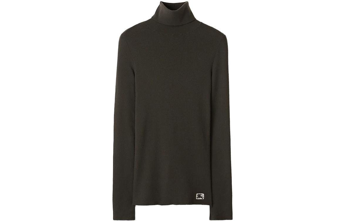 Lookbook (Women) Burberry  Plain High-Neck Long-Sleeve Knit Sweater 80775981