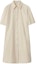 Order (W) 博柏利纯白短袖中长衬衫连衣裙 80835541