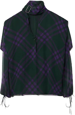 (W) Burberry Kemeja Tanpa Lengan Ungu Corak Kotak Warna Santai. 80777421 Order (W) Burberry Kemeja Tanpa Lengan Ungu Corak Kotak Warna Santai. 80777421