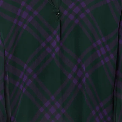 (W) Burberry Kemeja Tanpa Lengan Ungu Corak Kotak Warna Santai. 80777421 Sizing (W) Burberry Kemeja Tanpa Lengan Ungu Corak Kotak Warna Santai. 80777421