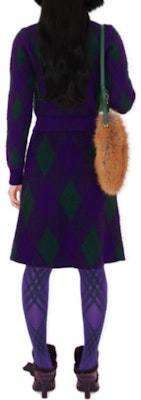 (W) 博柏利紫色钻石纹圆领短款毛衣. 80785001 Purchase (W) 博柏利紫色钻石纹圆领短款毛衣. 80785001