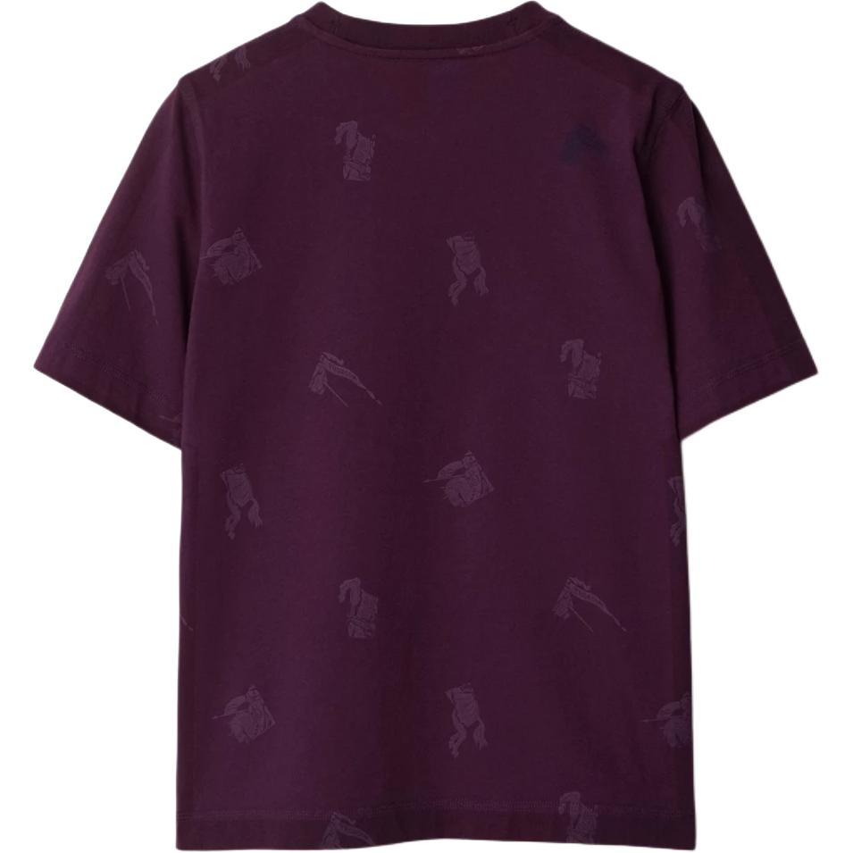 (Women) Burberry  Purple Printed Equestrian Knight Short-Sleeve T-Shirt. 80929331 圖 3