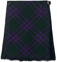 (Women) Burberry Purple Silk Check Mini Skirt 80772431 (Women) Burberry Purple Silk Check Mini Skirt 80772431