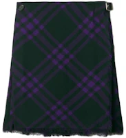 Order (W) Burberry 紫色絲質格紋迷你裙 80772431