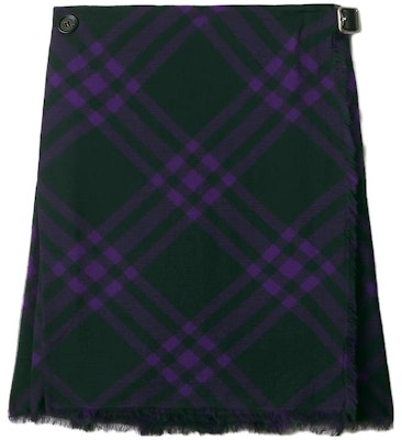 (W) Burberry 紫色絲質格紋迷你裙 80772431 Order (W) Burberry 紫色絲質格紋迷你裙 80772431