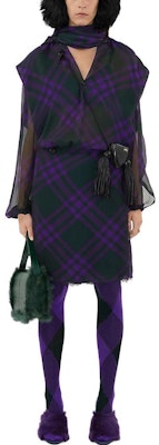 (W) Burberry 紫色絲質格紋迷你裙 80772431 Lookbook (W) Burberry 紫色絲質格紋迷你裙 80772431