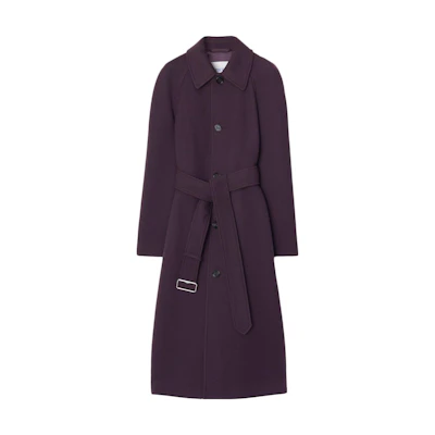 (Women) Burberry Purple Single-Breasted Collar Casual Coat. 80773581