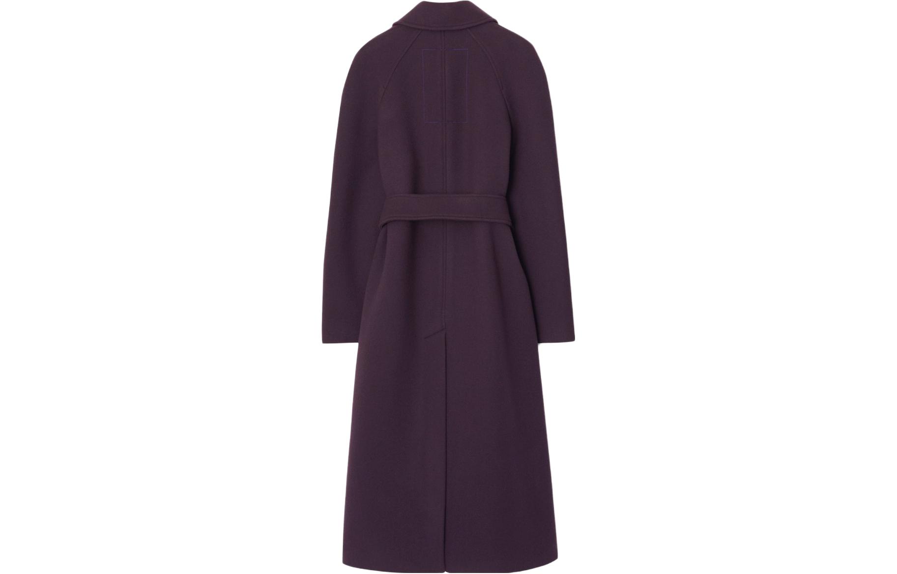 Lookbook (W) Burberry 紫色單排扣翻領休閒大衣 80773581