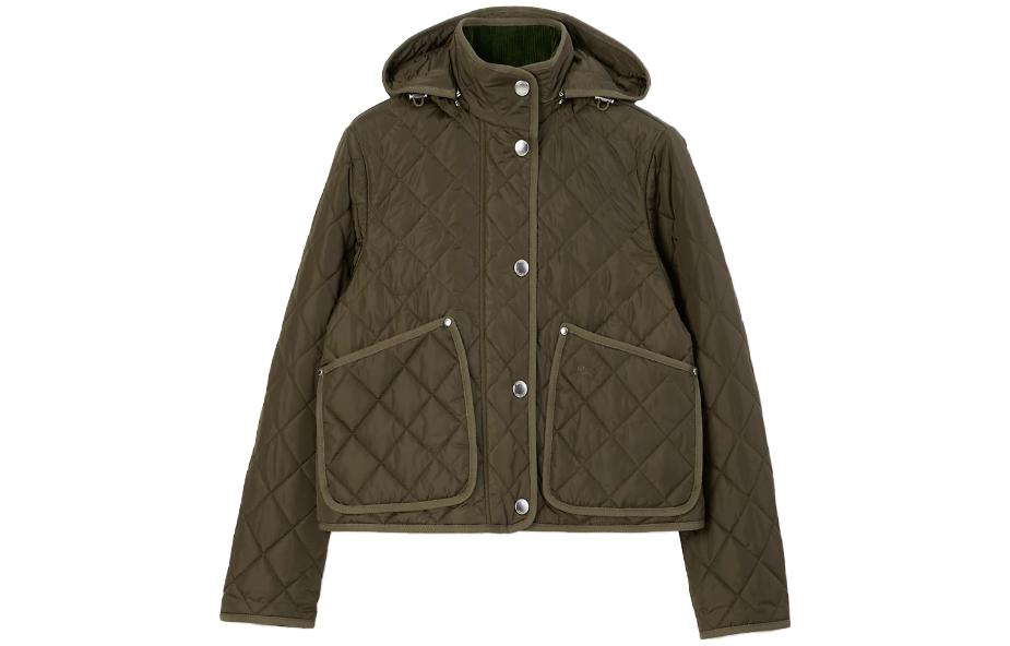 Order (Women) Burberry  Quilted Cotton Jacket Khaki Green Color. 80749061