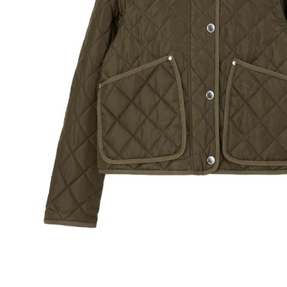 Shop (Women) Burberry  Quilted Cotton Jacket Khaki Green Color. 80749061