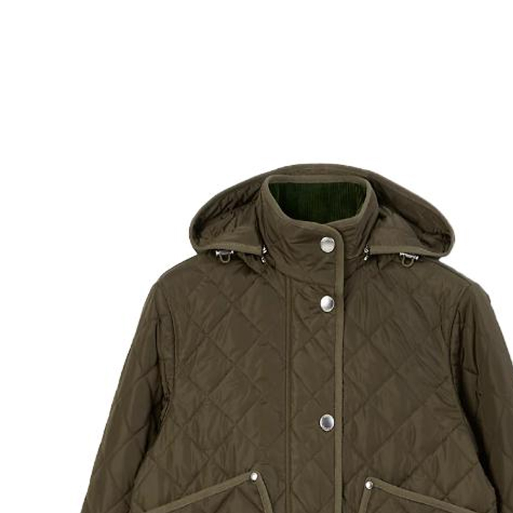 Sizing (Women) Burberry  Quilted Cotton Jacket Khaki Green Color. 80749061