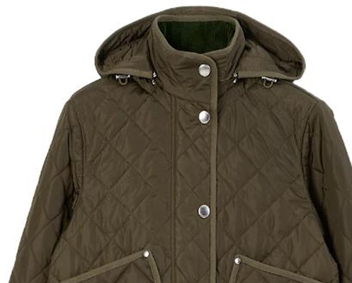 (Women) Burberry Quilted Cotton Jacket Khaki Green Color. 80749061 Sizing (Women) Burberry Quilted Cotton Jacket Khaki Green Color. 80749061
