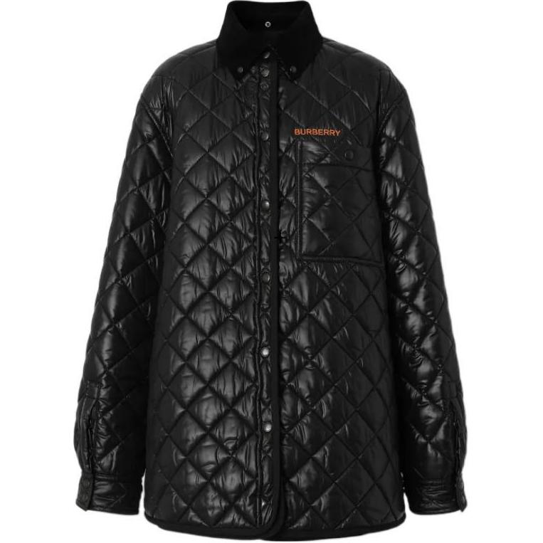 Order (W) Chaqueta Burberry Acolchada de Algodón Manga Larga Negra 80623581