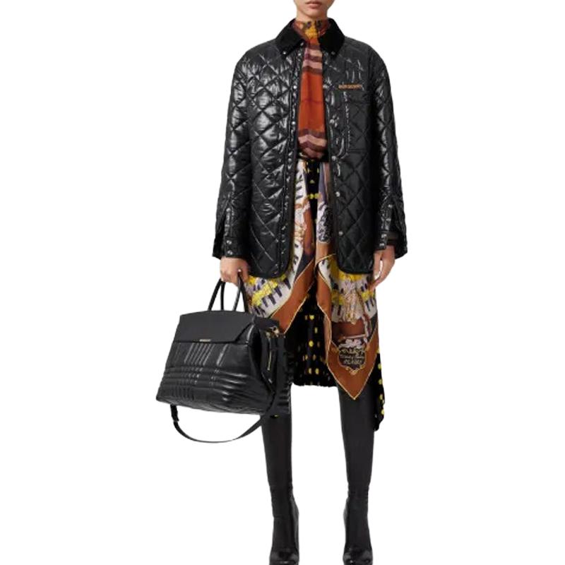 Lookbook (W) Chaqueta Burberry Acolchada de Algodón Manga Larga Negra 80623581