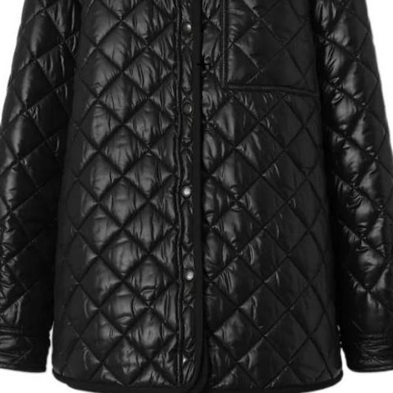 Details for (W) Chaqueta Burberry Acolchada de Algodón Manga Larga Negra 80623581