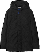 (Women) Burberry Quilted Hooded Jacket Solid Color Onyx Shade. 80839571 (Women) Burberry Quilted Hooded Jacket Solid Color Onyx Shade. 80839571