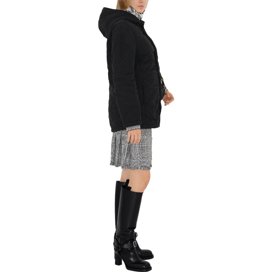 Details for (W) Burberry 菱格連帽外套 單色黑灰色調. 80839571