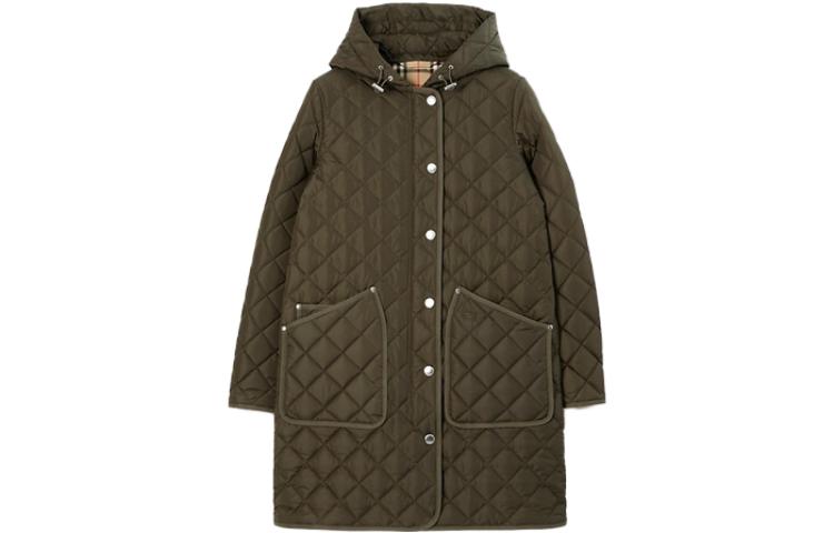 Buy (W) Burberry 深軍卡其色絎縫尼龍帽夾克外套. 80745231