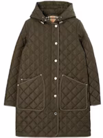 Order (W) Burberry 深軍卡其色絎縫尼龍帽夾克外套. 80745231