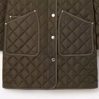 Sizing (W) Burberry 深軍卡其色絎縫尼龍帽夾克外套. 80745231