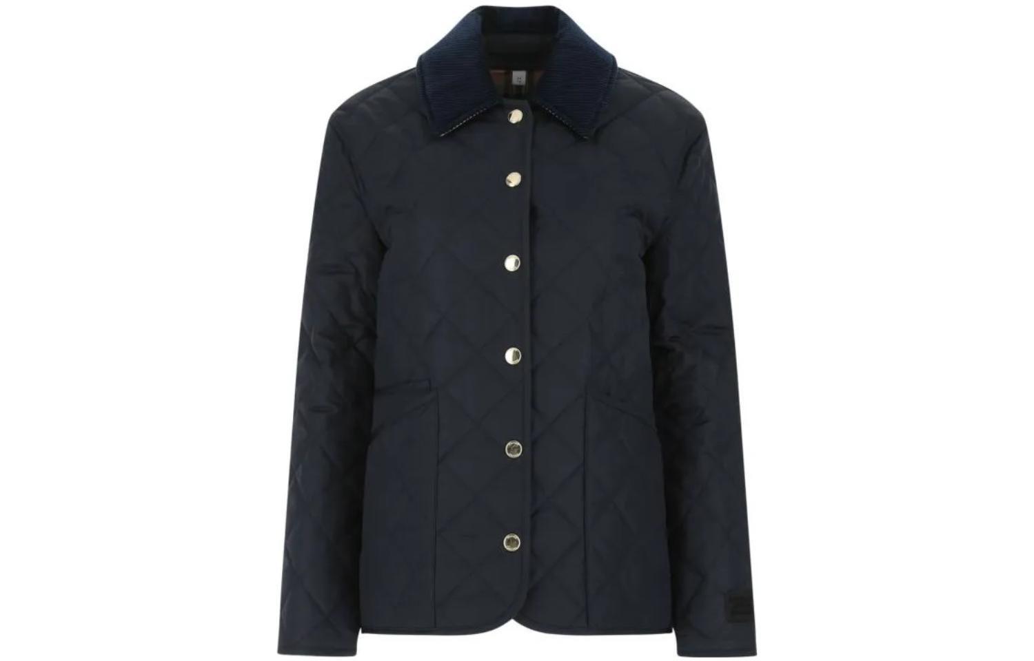 (Women) Burberry  Quilted Single-Breasted Jacket Navy Blue FW22. 80498721 圖 2