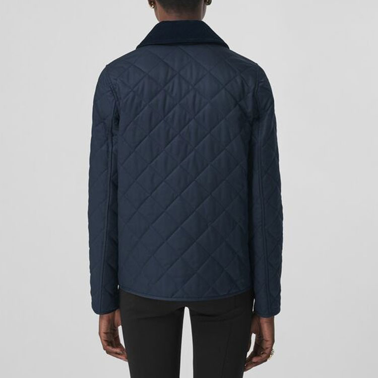 (Women) Burberry  Quilted Single-Breasted Jacket Navy Blue FW22. 80498721 圖 4