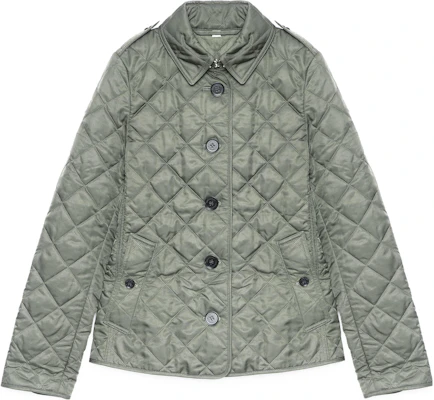 (W) Burberry Jaket Quilt Single-Breasted Zip Hijau Zaitun 80530471 Order (W) Burberry Jaket Quilt Single-Breasted Zip Hijau Zaitun 80530471