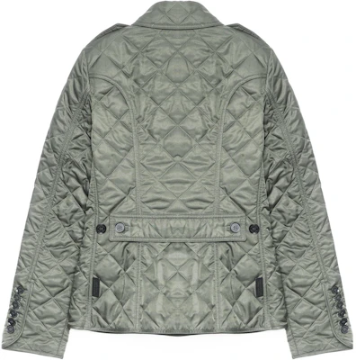 (W) Burberry Jaket Quilt Single-Breasted Zip Hijau Zaitun 80530471 Lookbook (W) Burberry Jaket Quilt Single-Breasted Zip Hijau Zaitun 80530471