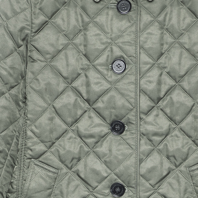 (Women) Burberry  Quilted Single-Breasted Zip Jacket Olive Green 80530471 圖 4