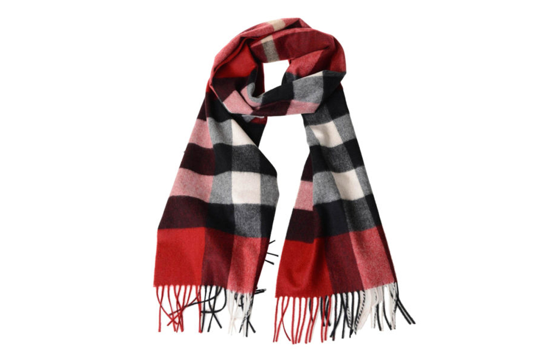 (Women) Burberry  Red Check Cashmere Scarf 3953995 圖 2
