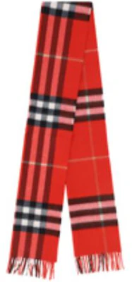 (W) Burberry Syal Wol Merah Motif Kotak dengan Rumbai 8077883A4587 Buy (W) Burberry Syal Wol Merah Motif Kotak dengan Rumbai 8077883A4587