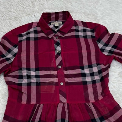 (W) 버버리 레드 체크 프린트 긴팔 셔츠. 40129951 Lookbook (W) 버버리 레드 체크 프린트 긴팔 셔츠. 40129951