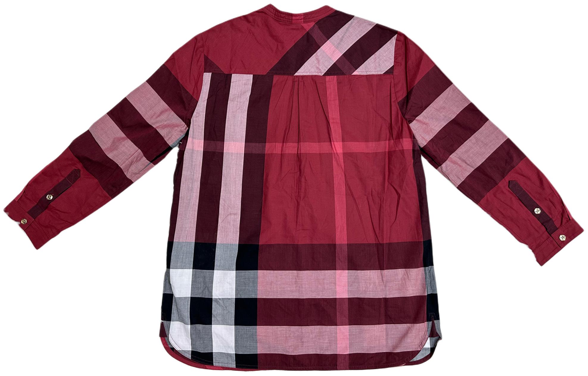 (Women) Burberry  Red Checkered Long-Sleeve Button-Up Shirt 40178141 圖 3