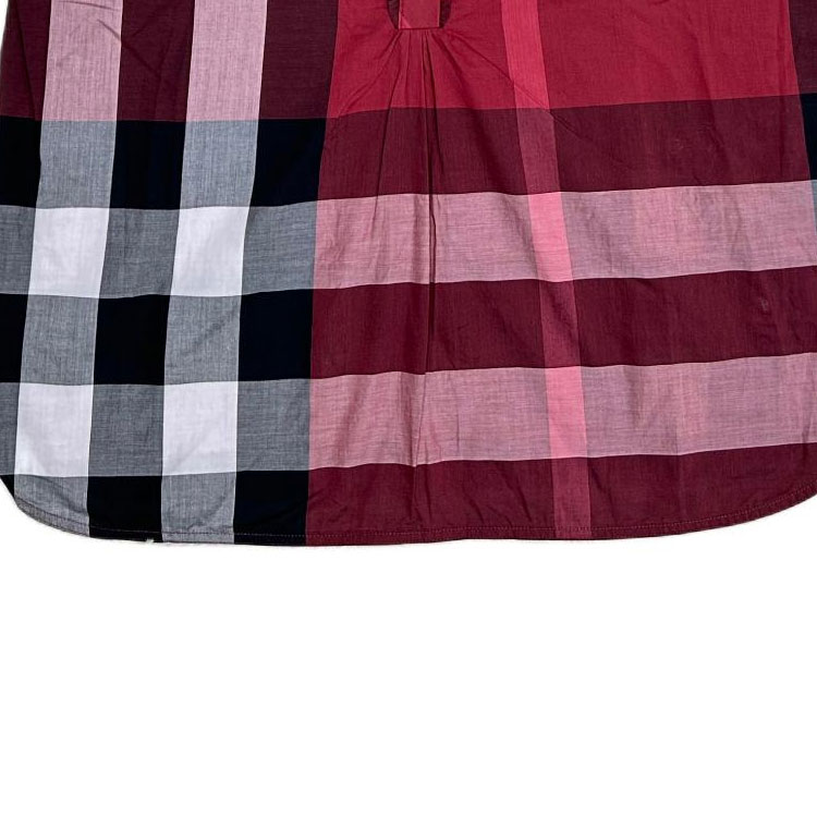(Women) Burberry  Red Checkered Long-Sleeve Button-Up Shirt 40178141 圖 7