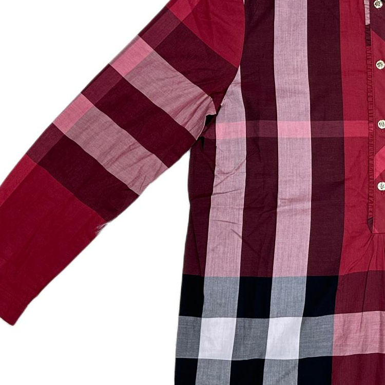 (Women) Burberry  Red Checkered Long-Sleeve Button-Up Shirt 40178141 圖 9