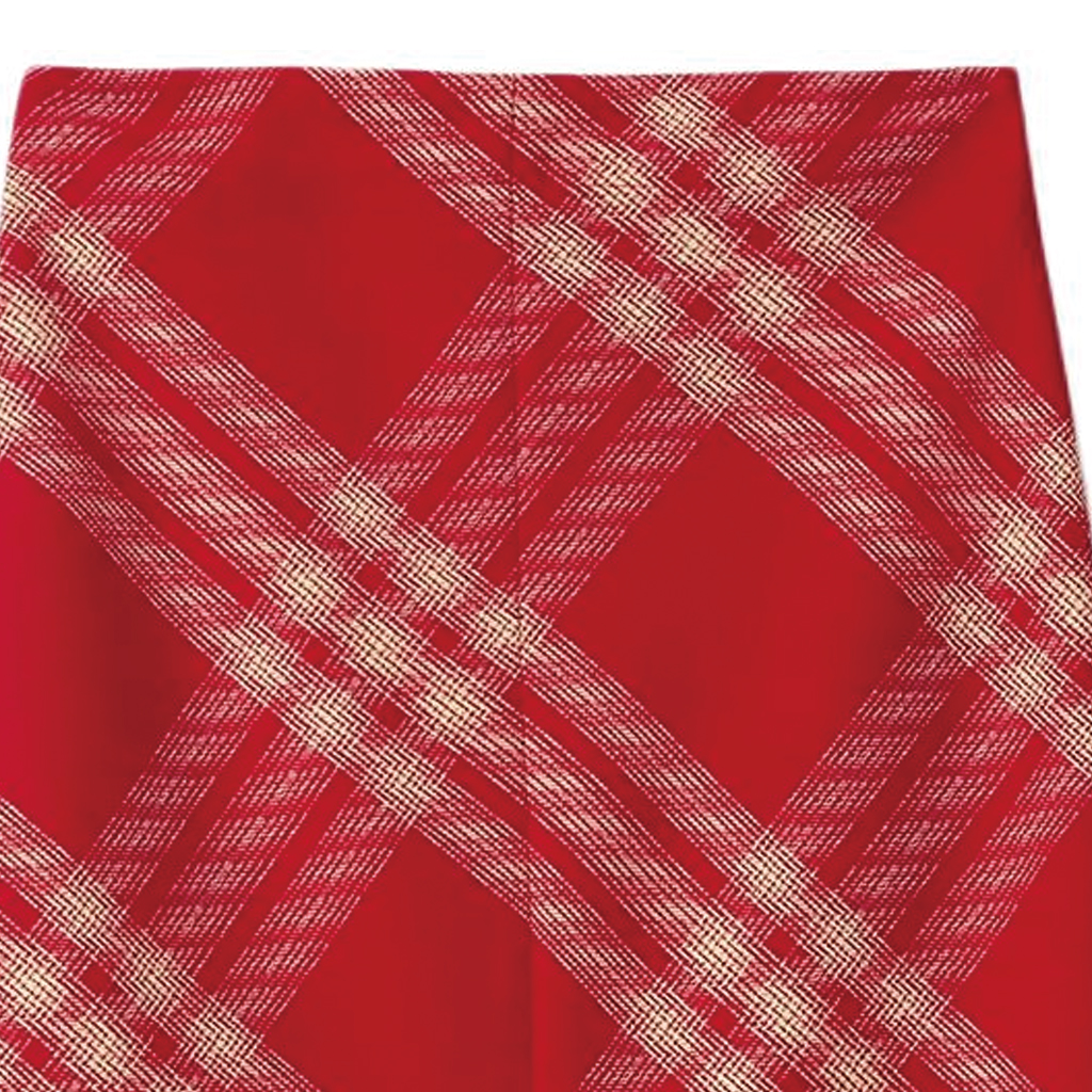 Cheap (W) Burberry 紅色格紋長拉鍊開叉休閒裙 80831631