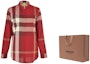 Lookbook (W) Burberry 紅色拼接格紋長袖襯衫 39900391