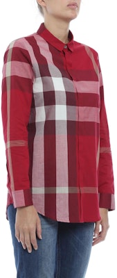 (W) Burberry 紅色拼接格紋長袖襯衫 39900391 Purchase (W) Burberry 紅色拼接格紋長袖襯衫 39900391