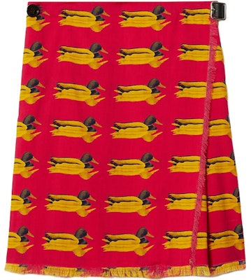 (W) Falda Mini Casual Roja con Estampado de Patos de Burberry. 80772851 Buy (W) Falda Mini Casual Roja con Estampado de Patos de Burberry. 80772851