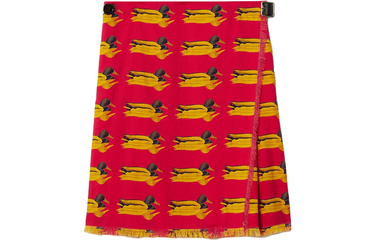 Order (W) Burberry 紅色鴨子印花休閒迷你裙 80772851