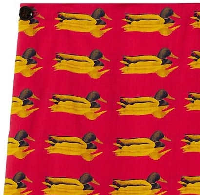 (W) Falda Mini Casual Roja con Estampado de Patos de Burberry. 80772851 Purchase (W) Falda Mini Casual Roja con Estampado de Patos de Burberry. 80772851