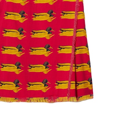 (W) Falda Mini Casual Roja con Estampado de Patos de Burberry. 80772851 Sizing (W) Falda Mini Casual Roja con Estampado de Patos de Burberry. 80772851