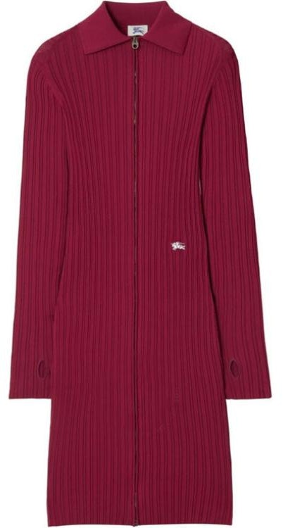 women-burberry-red-ekd-viscose-blend-long-sleeve-midi-zip-up-dress-80847091